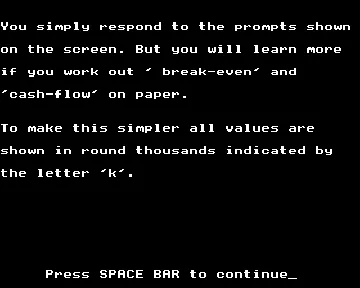 Acornsoft Telemark (198x)(Acornsoft) screen shot game playing